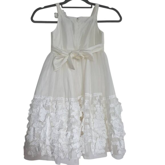 Picture Perfect Girl's Size 5 Ivory Floral Flower Girl Dress - Picture 5 of 6